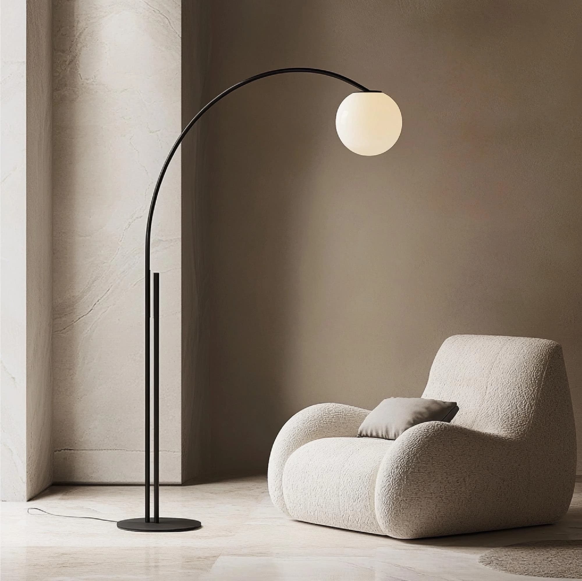 Obelus — Floor Lamp, Hand-smelted aluminum.